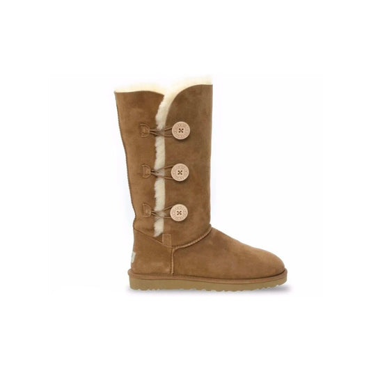 UGG Bailey Button Triplet II Chestnut Boots - DUBAI ALL STAR