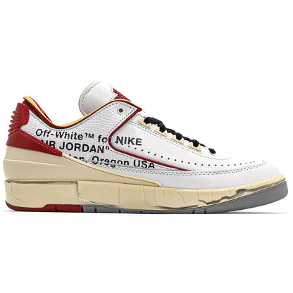 Air Jordan 2 Low x Off-White "White and Varsity Red" - DUBAI ALL STAR