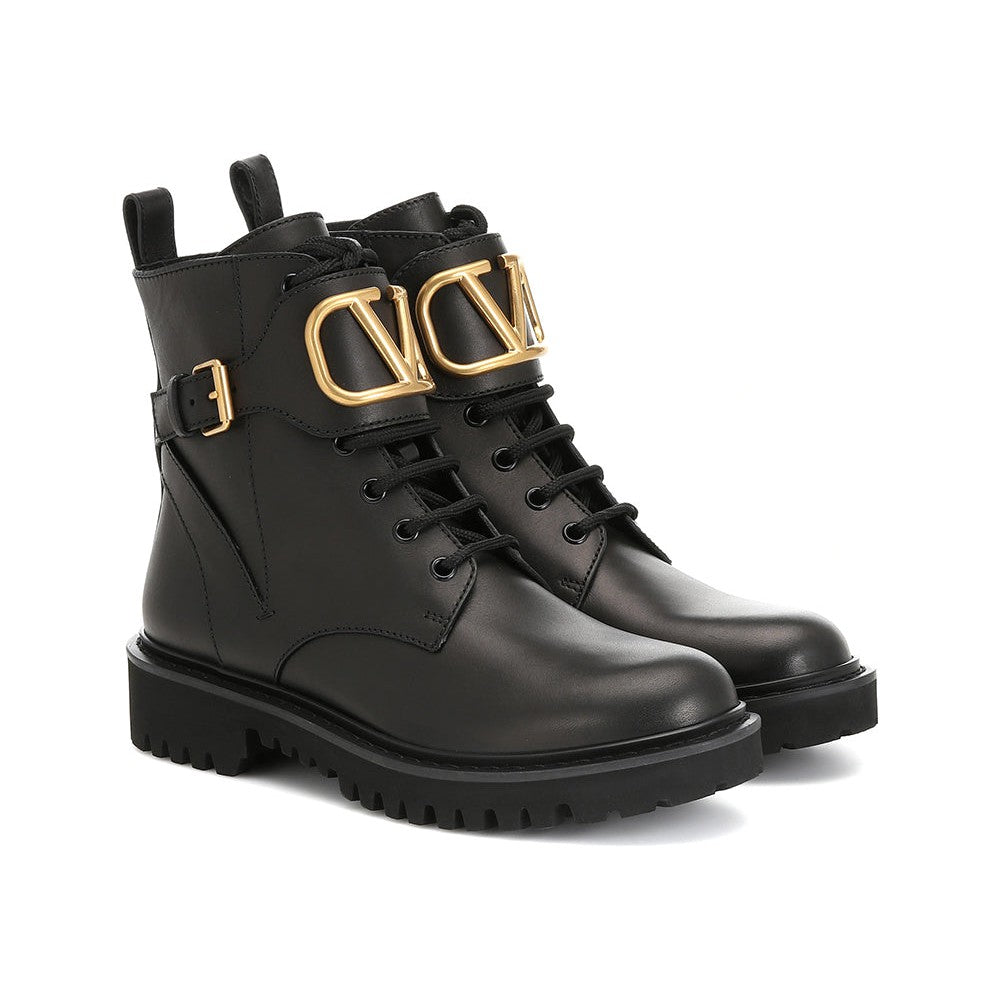 Valentino Garavani VLOGO leather ankle boots - DUBAI ALL STAR