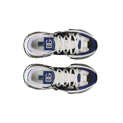 Dolce & Gabbana Men's Blue Mixed-material Airmaster Sneakers - DUBAI ALL STAR