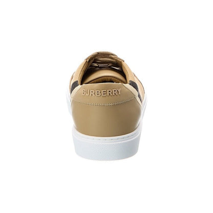 Burberry House Check Cotton and Leather Sneakers - DUBAI ALL STAR