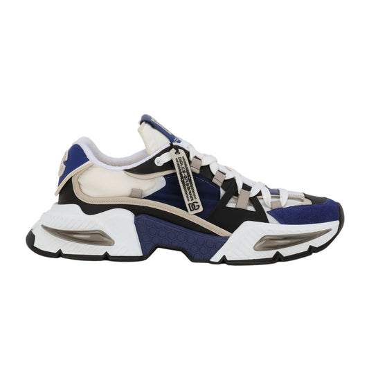 Dolce & Gabbana Men's Blue Mixed-material Airmaster Sneakers - DUBAI ALL STAR