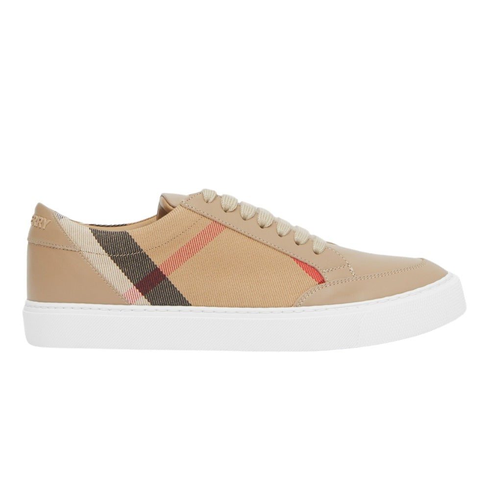 Burberry House Check Cotton and Leather Sneakers - DUBAI ALL STAR