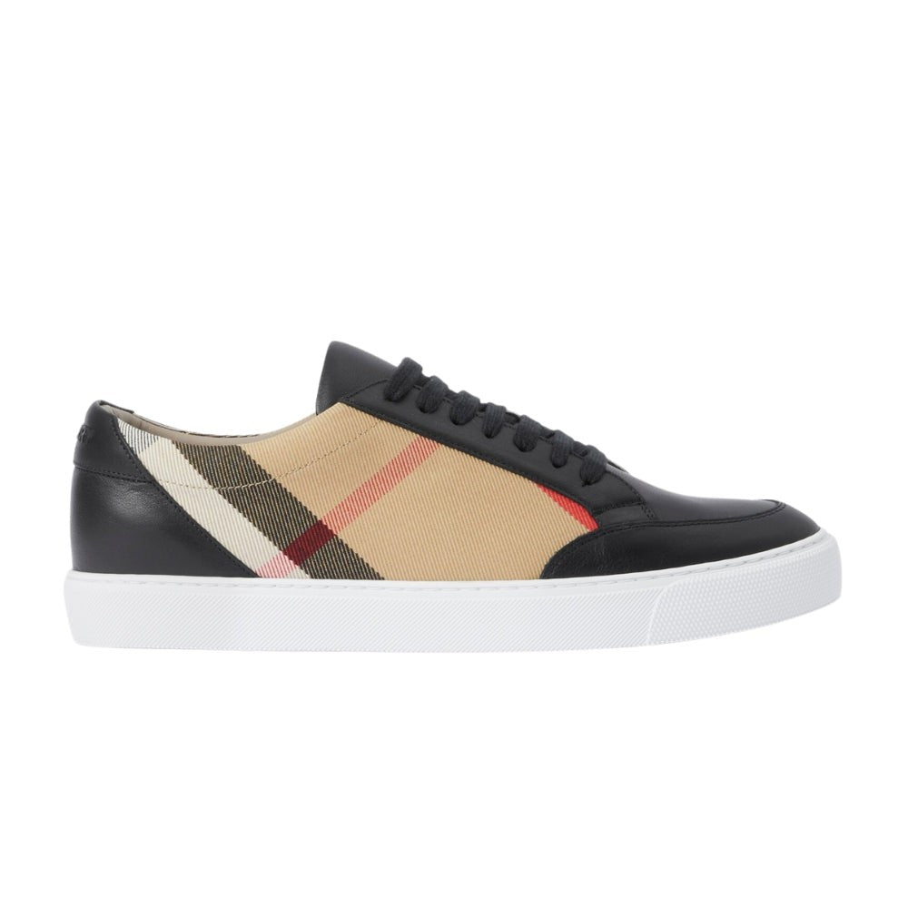 Burberry House Check Cotton and Leather Sneakers 'Black' - DUBAI ALL STAR