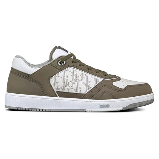 Dior B27 Low Top Sneaker Galaxy Oblique White Olive Nubuck - DUBAI ALL STAR