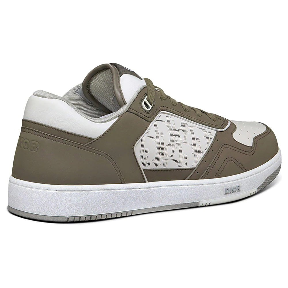 Dior B27 Low Top Sneaker Galaxy Oblique White Olive Nubuck - DUBAI ALL STAR