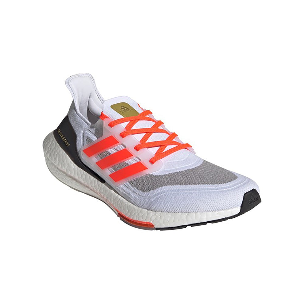 Adidas Ultraboost 21 "White - Solar Red - Gold Met" - DUBAI ALL STAR