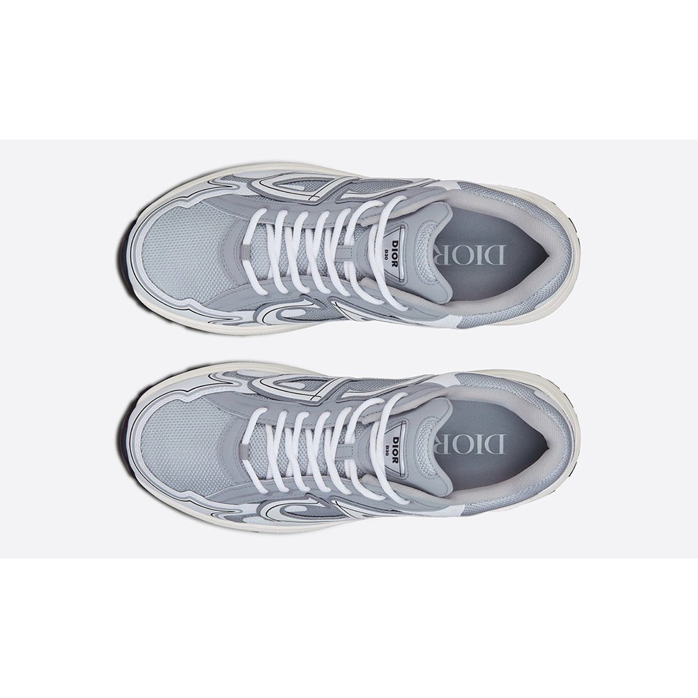 DIOR B30 SNEAKER "Gray Mesh and White Technical Fabric" - DUBAI ALL STAR