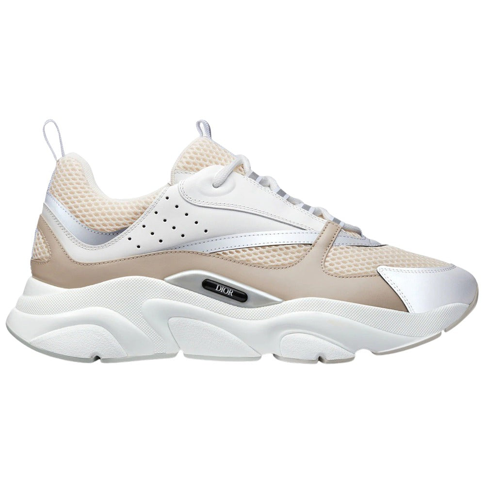 Dior B22 Cream Technical Mesh with Beige and White Smooth Calfskin - DUBAI ALL STAR