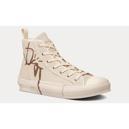 Dior B23 Cactus Jack Dior "Cream & Coffee" High-top Sneaker - DUBAI ALL STAR