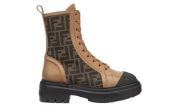 Fendi Wmns FF Motif Domino Biker Boot 'Beige' - GO BOST