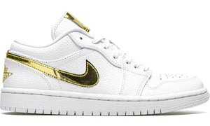 Nike Air Jordan 1 Retro Low 'White Metallic Gold' - GO BOST