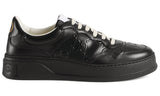 GUCCI Leather GG Embossed Sneakers "Black" - GO BOST