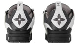 حذاء رياضي LV Skate Leather باللون الرمادي منخفض الأعلى