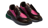 Prada Brown Systeme Leather Trainers - GO BOST