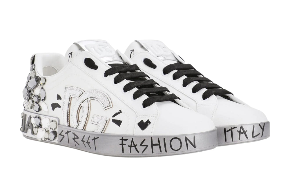 DOLCE & GABBANA  White ‘Portofino’ Sneakers - GO BOST