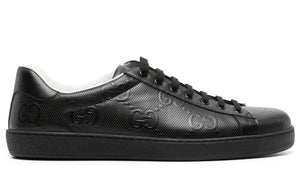 Gucci Ace monogram-embossed sneakers 'Black'