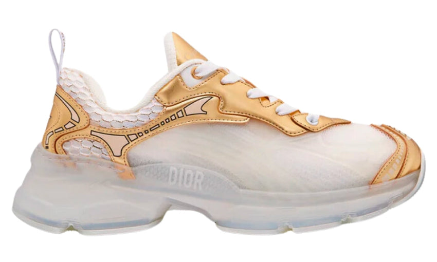 Dior Vibe Sneaker "White Mesh and Gold-Tone" - GO BOST