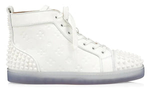 Christian Louboutin Lou Spikes 2 Men'S White Trainers High Top