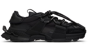 DOLCE & GABBANA Black Mixed-Materials Space Sneakers - GO BOST
