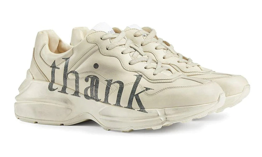 Gucci Rhyton 'think/thank' print sneaker - GO BOST