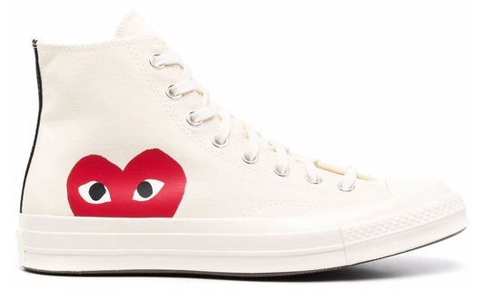 حذاء Comme Des Garçons Play X Converse Chuck 70 عالي الجودة - أبيض