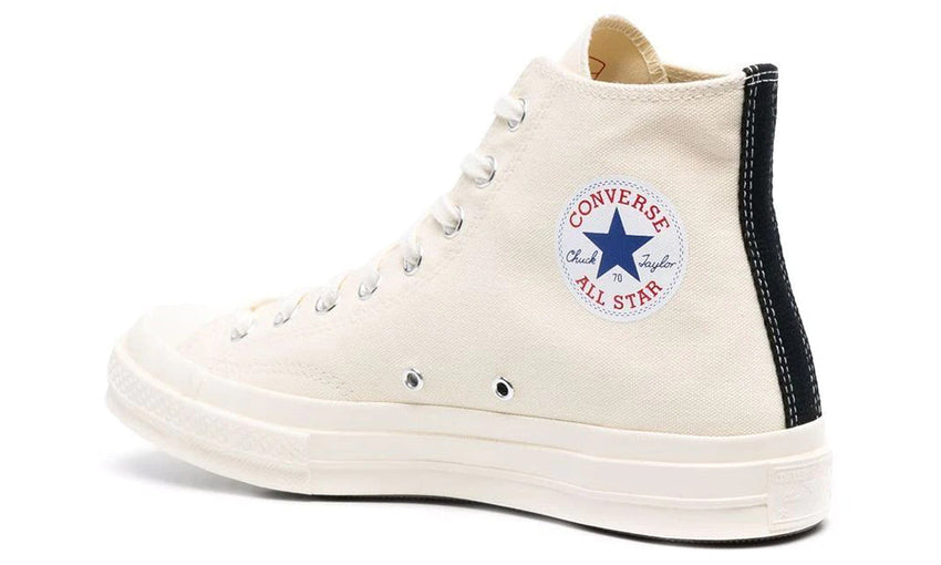 حذاء Comme Des Garçons Play X Converse Chuck 70 عالي الجودة - أبيض