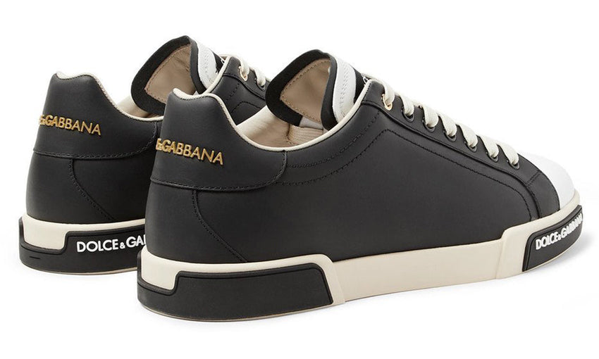 Dolce & Gabbana Leather Sneakers "Black" - GO BOST