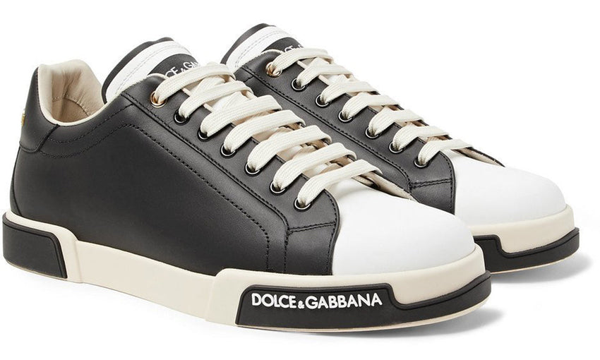 Dolce & Gabbana Leather Sneakers "Black" - GO BOST