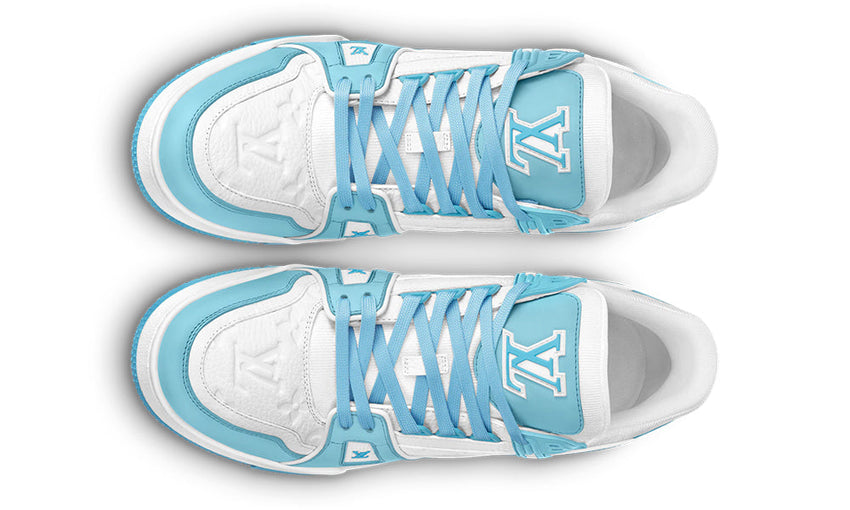 Louis Vuitton Trainer Sneaker "Sky Blue" #1AA6X3 - GO BOST